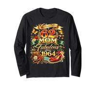 Womens Chapter 62 Mom Fabulous Since 1964 62nd Birthday Maglia a Manica