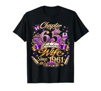Womens Chapter 65 Fabulous Since 1961 65th Birthday Wife Maglietta