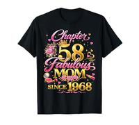 Womens Chapter 68 Fabulous Since 1958 68th Birthday Mom Maglietta