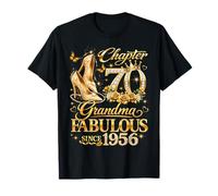 Womens Chapter 70 Fabulous Since 1956 70th Birthday Grandma Maglietta