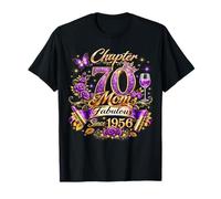 Womens Chapter 70 Fabulous Since 1956 70th Birthday Mom Maglietta