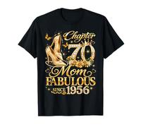 Womens Chapter 70 Mom Fabulous Since 1956 70th Birthday Maglietta