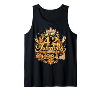 Womens Cheers to 42 Years Old EST 1984 42nd Birthday Queen Canotta
