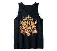 Womens Cheers to 60 Years Old EST 1966 60th Birthday Queen Canotta