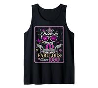 Womens Cheers to 76 Years Old EST 1990 76th Birthday Queen Canotta