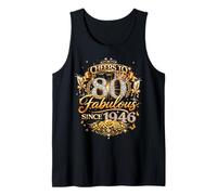 Womens Cheers to 80 Years Old EST 1946 80th Birthday Queen Canotta