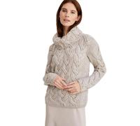 Women's Chunky Cable Aran Oatmeal Jumper