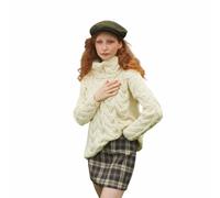 Women's Chunky Cable Cowl Natural Jumper