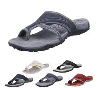 Women's Comfy Orthopedic Platform Sandals with Arch Support Flip Flops, Plantar Fasciitis Sandals with Toe Ring Loop (Gray,39)