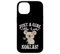 Womens Cute Cartoon Funny Girl Who Loves Koala Bears Lover Custodia per iPhone 14