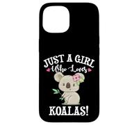 Womens Cute Cartoon Funny Girl Who Loves Koala Bears Lover Custodia per iPhone 15