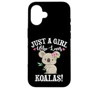 Womens Cute Cartoon Funny Girl Who Loves Koala Bears Lover Custodia per iPhone 16