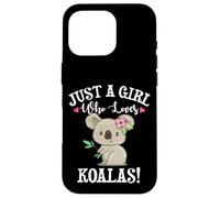 Womens Cute Cartoon Funny Girl Who Loves Koala Bears Lover Custodia per iPhone 16 Pro