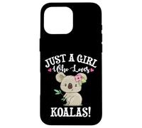 Womens Cute Cartoon Funny Girl Who Loves Koala Bears Lover Custodia per iPhone 16 Pro Max