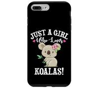 Womens Cute Cartoon Funny Girl Who Loves Koala Bears Lover Custodia per iPhone 7 Plus/8 Plus