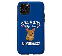 Womens Cute Funny Girl Who Loves Lionhead Rabbits Lover Custodia per iPhone 11 Pro