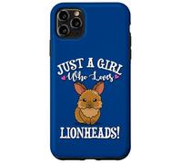 Womens Cute Funny Girl Who Loves Lionhead Rabbits Lover Custodia per iPhone 11 Pro Max