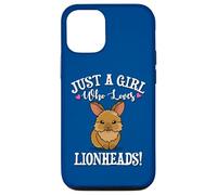 Womens Cute Funny Girl Who Loves Lionhead Rabbits Lover Custodia per iPhone 12/12 Pro