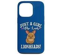 Womens Cute Funny Girl Who Loves Lionhead Rabbits Lover Custodia per iPhone 13 Pro