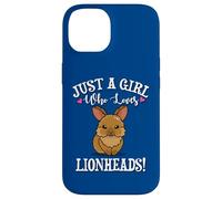 Womens Cute Funny Girl Who Loves Lionhead Rabbits Lover Custodia per iPhone 14