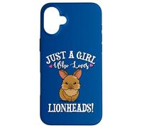 Womens Cute Funny Girl Who Loves Lionhead Rabbits Lover Custodia per iPhone 16 Plus