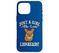 Womens Cute Funny Girl Who Loves Lionhead Rabbits Lover Custodia per iPhone 16 Pro Max