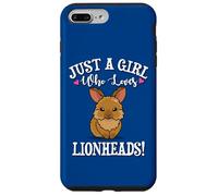 Womens Cute Funny Girl Who Loves Lionhead Rabbits Lover Custodia per iPhone 7 Plus/8 Plus