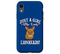 Womens Cute Funny Girl Who Loves Lionhead Rabbits Lover Custodia per iPhone XR