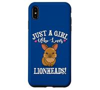 Womens Cute Funny Girl Who Loves Lionhead Rabbits Lover Custodia per iPhone XS Max