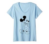 Womens Disney Mickey Mouse Formal Outfit V-Neck T-Shirt