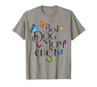 Womens Dog Mom Best Dogmom Ever Mother Christmas Mothers Day Maglietta