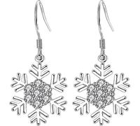 Womens Earrings Dangle Earrings Christmas Earrings Snowflake Earrings Ear Dangler