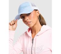 Womens Ed Hardy Diamante Velour Trucker Cap - Blu, blu One Size
