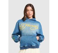 Womens Ed Hardy Phoenix Denim Hoodie - Blu, blu M