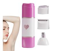 Womens Electric Shaver - Raschietto elettrico con 3 clip per capelli facciali, bikini e pelle, per donne e ragazze