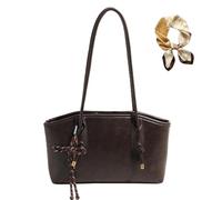 Women's Elegant Solid Color Shoulder Bag, Trendy Large Capacity Casual Underarm Bag, Retro Fall Winter PU Leather Handbags