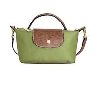 Women's Fashion Colorblock Mini Crossbody Bag, Nylon Handbag with Adjustable Strap, Small Shoulder Bag for Shopping Commuting All Seasons (Green)