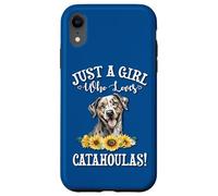 Womens Flowers Just A Girl Who Loves Catahoula Leopard Dogs Custodia per iPhone XR