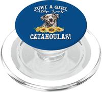 Womens Flowers Just A Girl Who Loves Catahoula Leopard Dogs PopSockets PopGrip per MagSafe