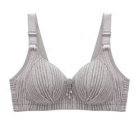 Women's Full Coverage Cup Lightly Padded Underwired T-Shirt Push Up Bra Comfort Daily Essentials Support Fitness Set Clothing, Purple, 10(Gray,14)