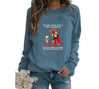 Womens Funny Chicken Graphic Sweatshirts I May Look Calm But in My Head Crew Neck Casual Long Sleeve Loose Pullovers