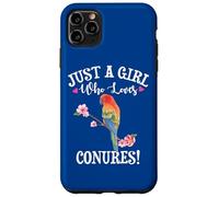 Womens Funny Watercolor Girl Who Loves Sun Conures Lover Custodia per iPhone 11 Pro Max