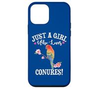 Womens Funny Watercolor Girl Who Loves Sun Conures Lover Custodia per iPhone 12 mini