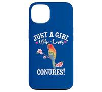Womens Funny Watercolor Girl Who Loves Sun Conures Lover Custodia per iPhone 13