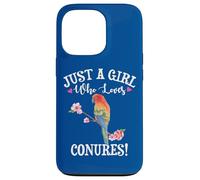 Womens Funny Watercolor Girl Who Loves Sun Conures Lover Custodia per iPhone 13 Pro