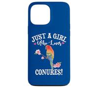 Womens Funny Watercolor Girl Who Loves Sun Conures Lover Custodia per iPhone 13 Pro Max