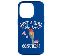 Womens Funny Watercolor Girl Who Loves Sun Conures Lover Custodia per iPhone 14 Pro