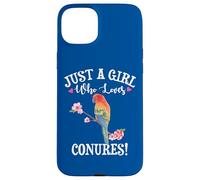 Womens Funny Watercolor Girl Who Loves Sun Conures Lover Custodia per iPhone 15 Plus