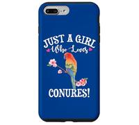 Womens Funny Watercolor Girl Who Loves Sun Conures Lover Custodia per iPhone 7 Plus/8 Plus