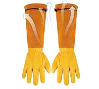 Womens Gardening Gloves | Thorn Proof Leather Breathable Adjustable Cuff | Rose Pruning Womens Garden Gloves for Cutting Landscaping Outdoor Yard Patio Porch Home Kitchen